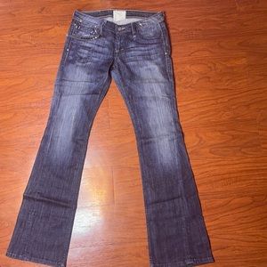 Taverniti dark blue bootcut jeans with hardware